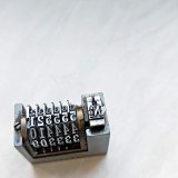 Nummerierwerk, 4 x 8 Cicero, Antiqua Nummer-Plunger, 6-stellig, vorwärtszählend **gebraucht**, 1 Stück