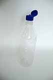 Plastik-Flasche mit blauem Klippverschluß für 1000 ml, 1 Stück