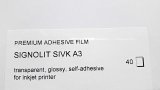 Inkjefolie Signolit SIVK DIN A3 selbstklebend transparent, 1 Pck. à 40 Blatt