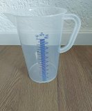 Meßbecher aus PP mit Henkel, blau Skala 1000 ml, 1 Stück